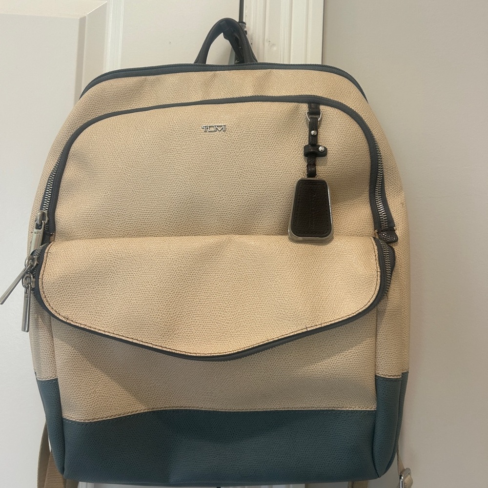 Tan and Grey Tumi Backpack